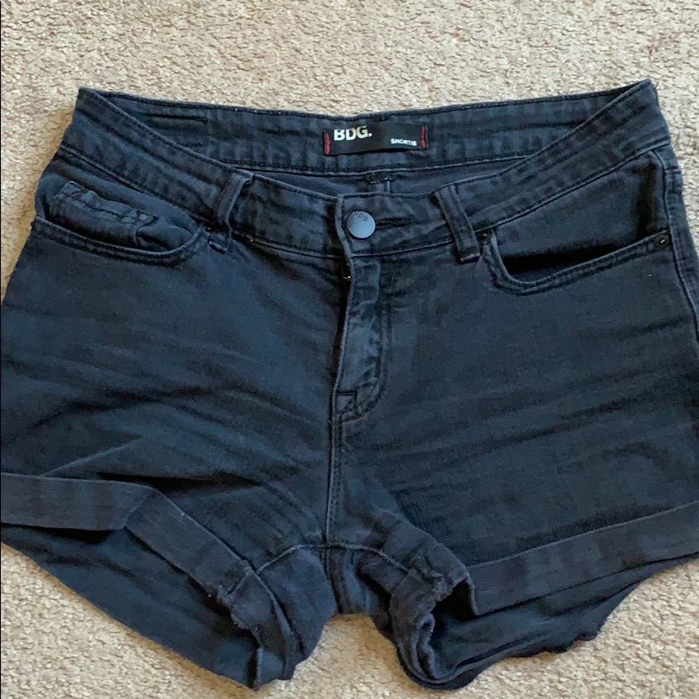 BDG Black Shortie Denim Shorts